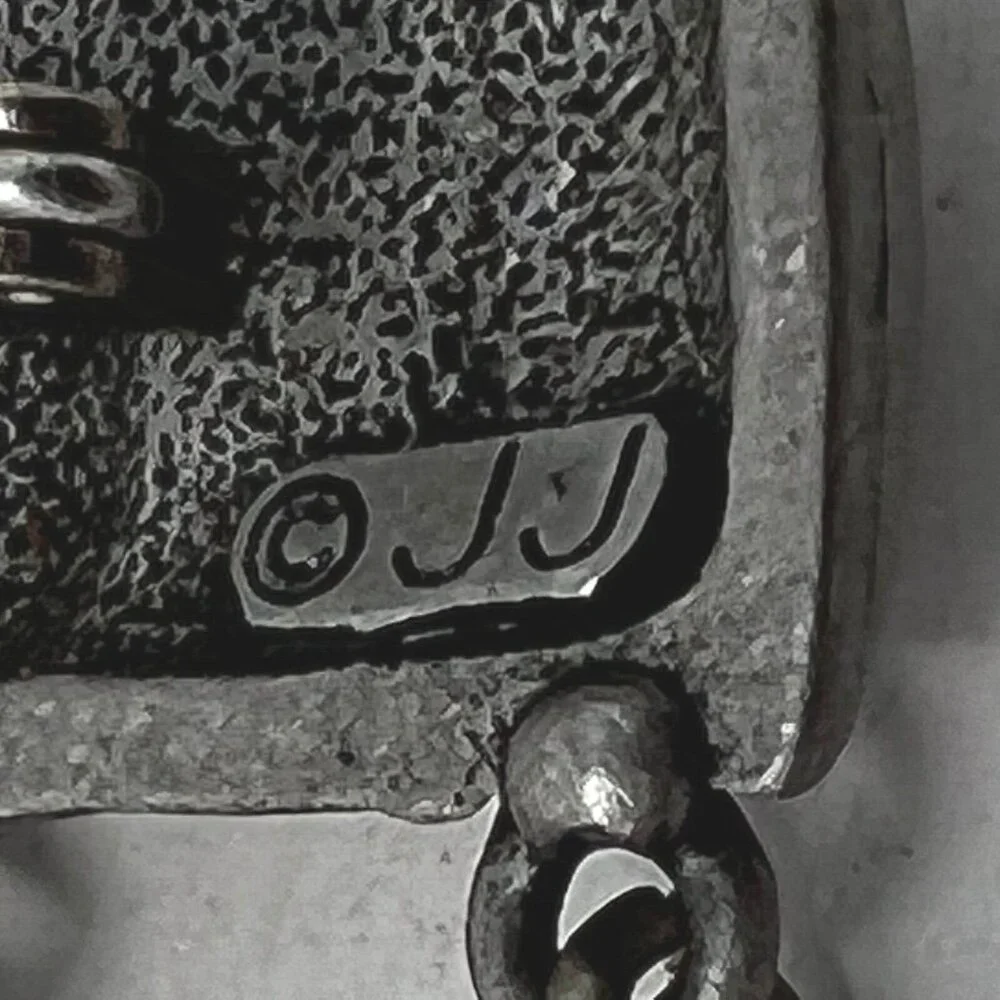 JJ Golf Bag Charms Brooch Hat Ball Signed Silver‎ Tone Pewter Vintage Pin